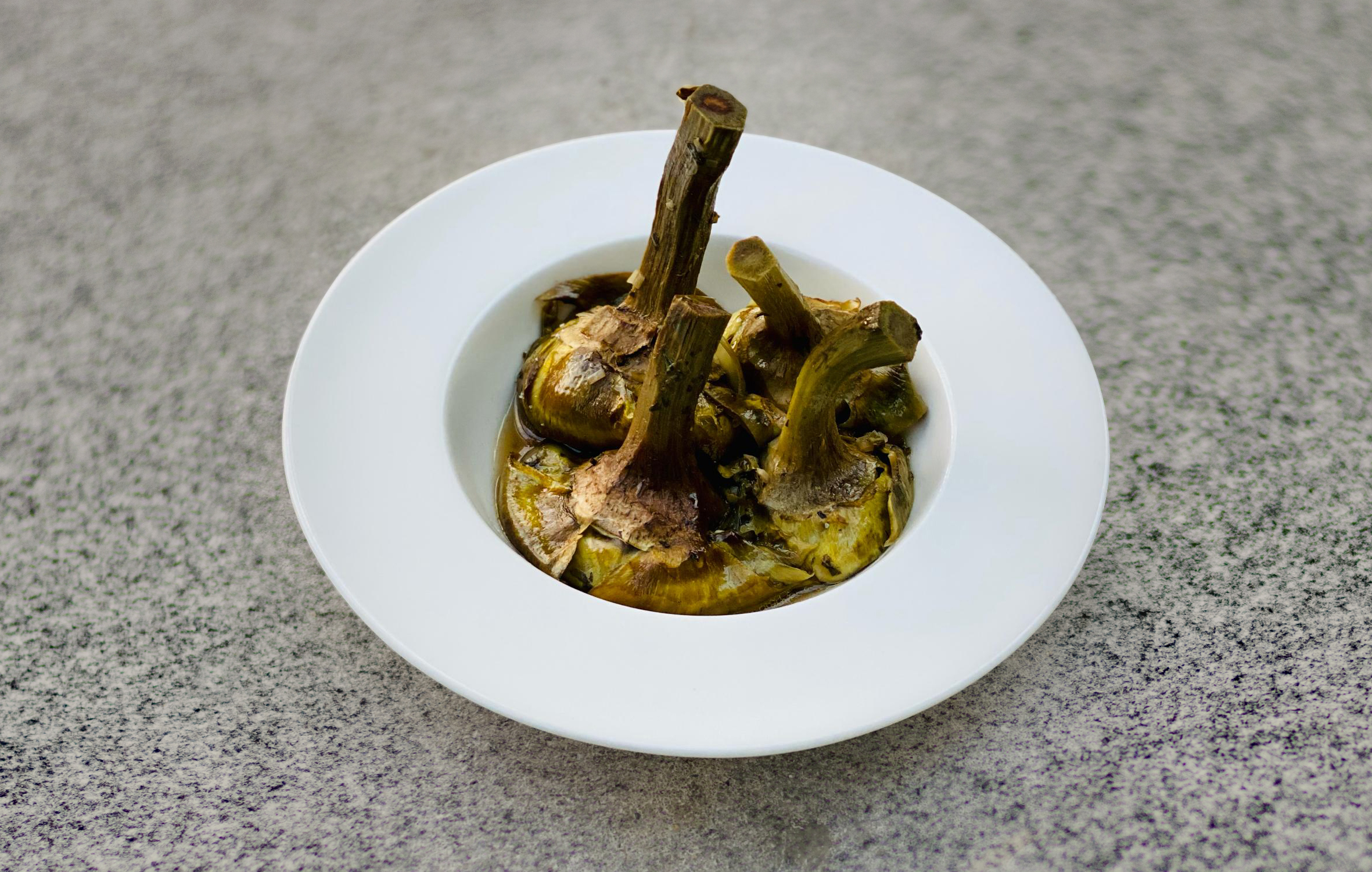 Carciofi romaneschi ripieni con olio Miracolo in doppia estrazione