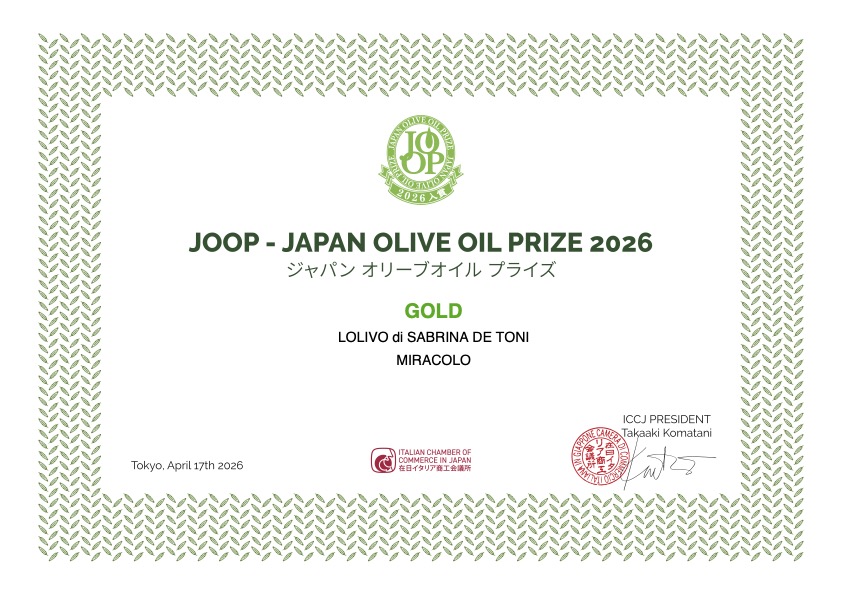 Joop - Japan Olive oil prize 2026 GOLD