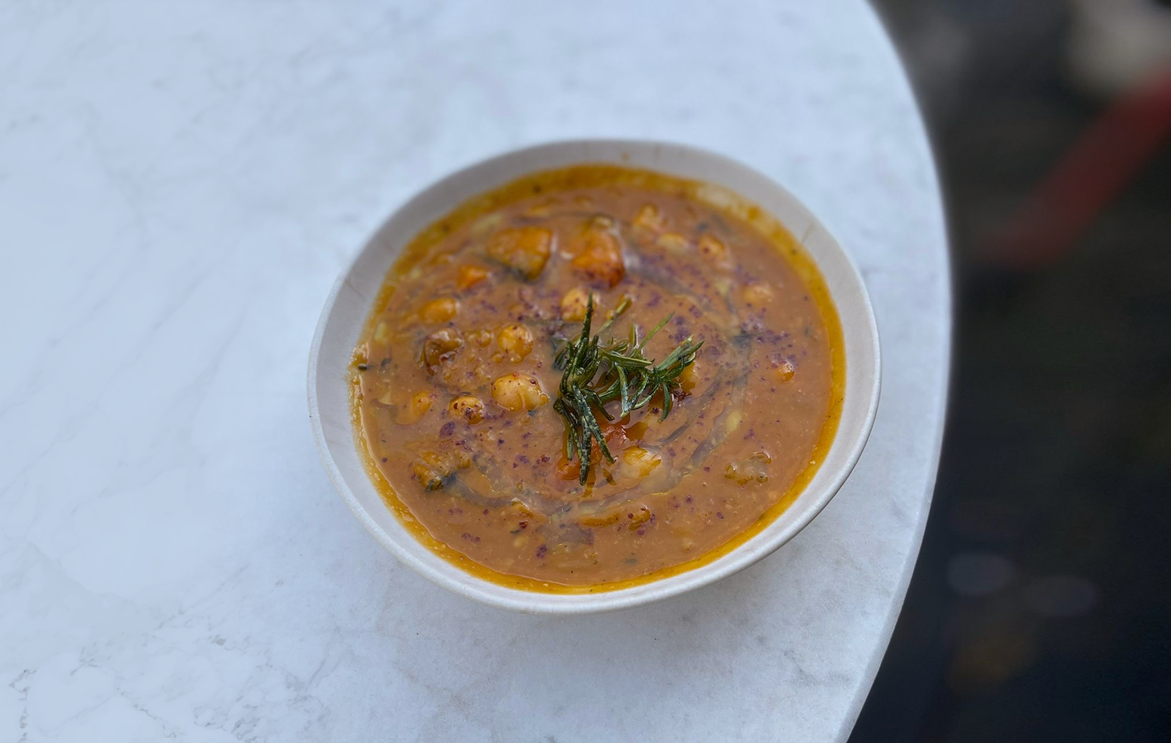 Zuppa di Ceci, Castagne e Zucca Delica
